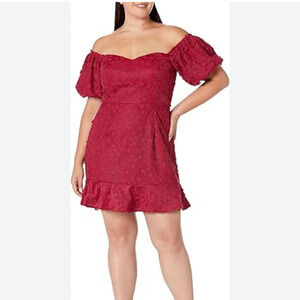 City Chic Festive Detail in Love Red Size 12 NWT‎